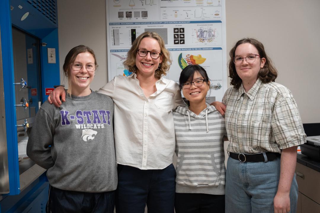Image of Dr. Clark and the members of her lab