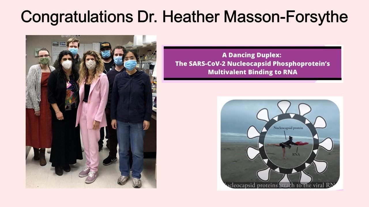 Dr Heather Masson Forsythe and her lab team.