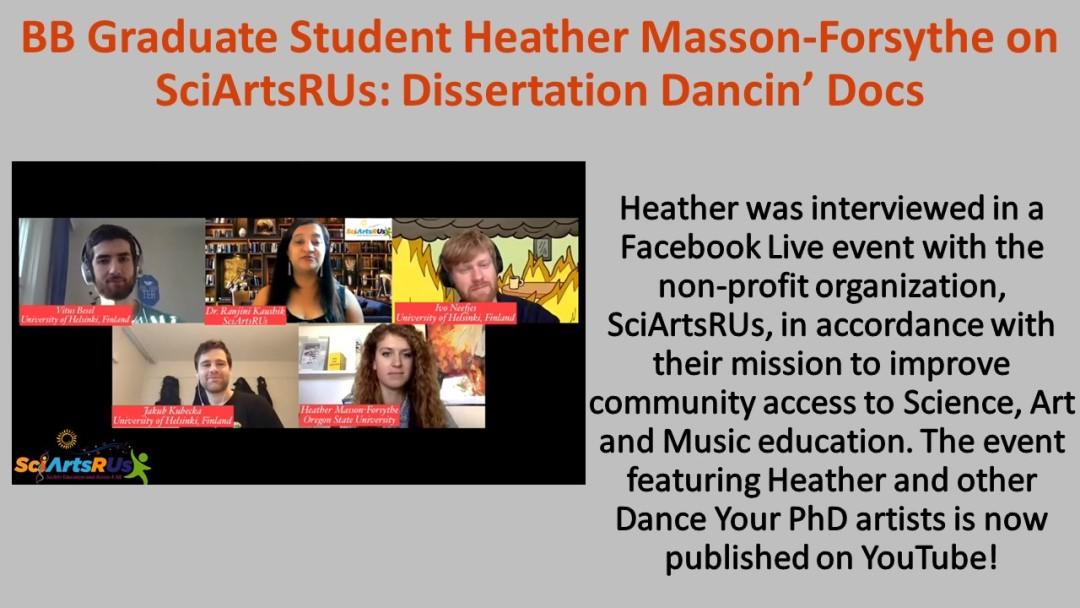 Heather Masson Forsythe in a video call with other PhD recipients.