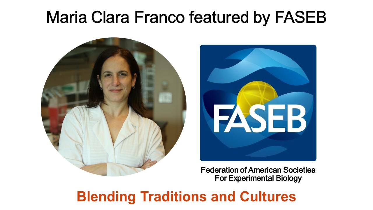 Portrait photo of Maca Franco next to the FASEB Logo.