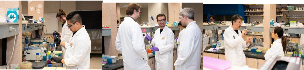 People in lab coats.
