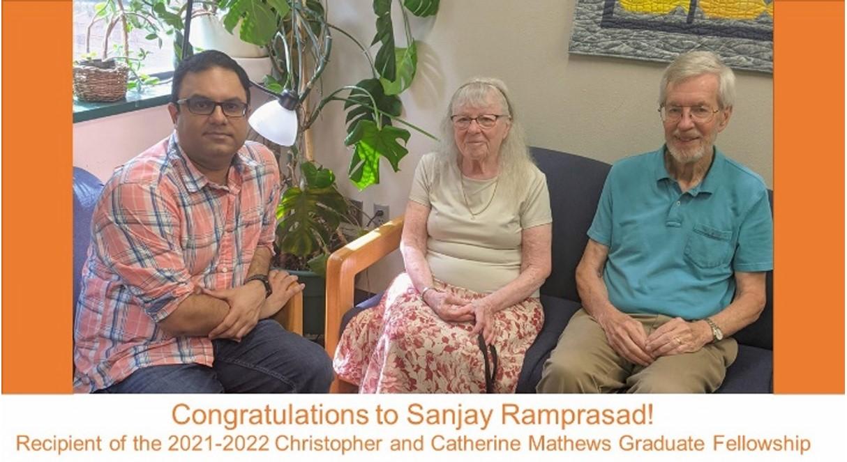 Man sitting with elderly couple.
