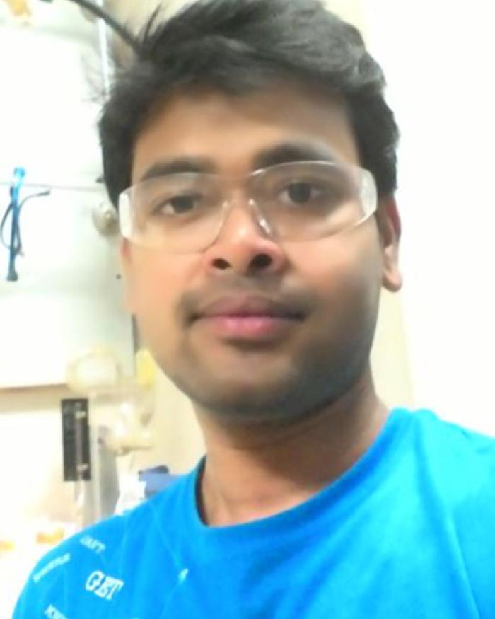 Subhashis Jana in lab space